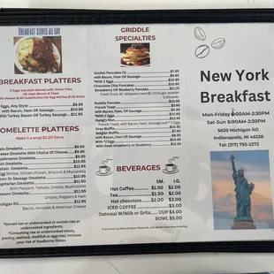 Menu front