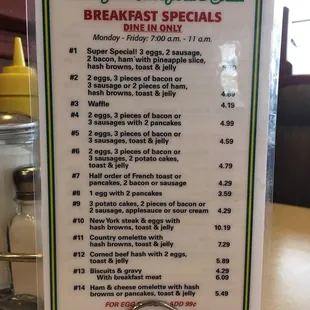 breakfast specials