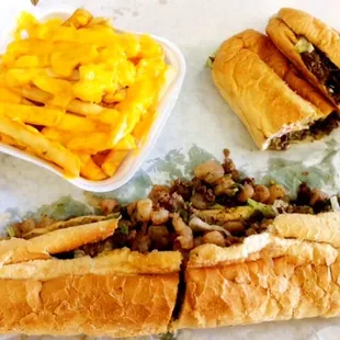a sandwich and french fries