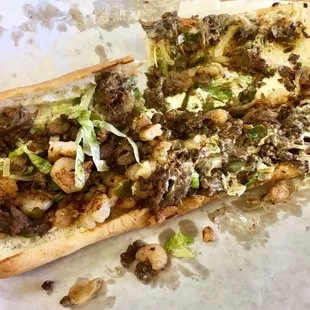 a half eaten sandwich