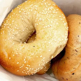 food, bagels, bagel