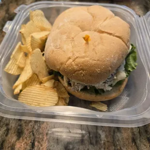 Chunky Chicken Salad Sandwich on Kaiser Roll w/chips