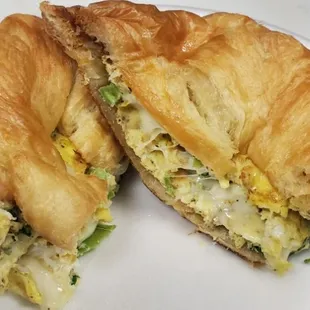 a close up of a sandwich on a plate