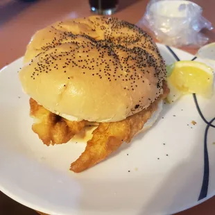 Fish sandwich. This thing is huge and only $8!