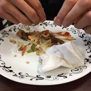 After demolishing the chicken steak and cheese