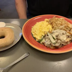 Steak Philly &amp; Eggs Breakfast Specialty