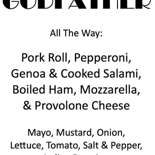 Whats on the Godfather you ask?