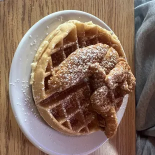 Belgian Waffle with Chicken Tenders
