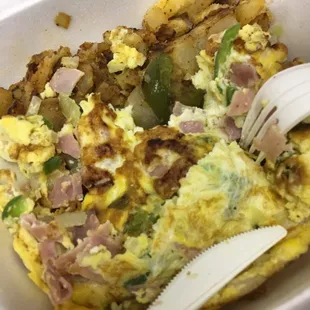 Western Omelet that doesn't come with cheese.