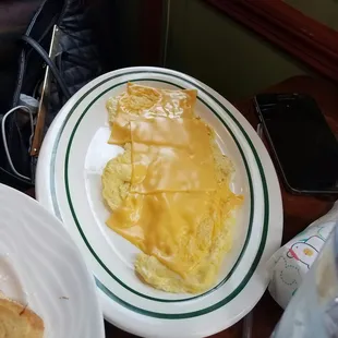 Scrambled eggs with cheese .......... dot dot dot