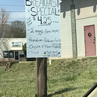 I was driving by and I saw this sign so I decided to stop.