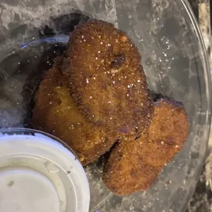 Burnt fried zucchini