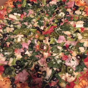 Combination pizza, quite filling.