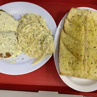 Chicken Dinner with Alfredo Sauce