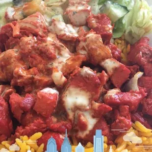 Chicken over rice
