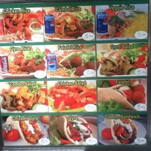 menu, donuts