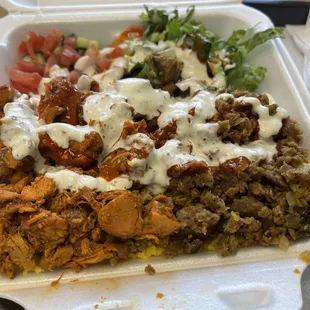 Lamb Tikka with Rice along with beef!