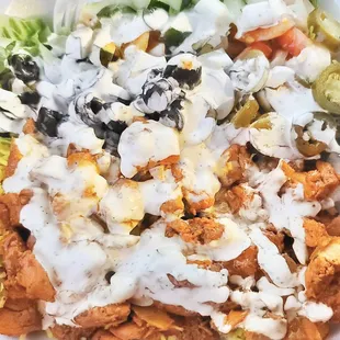 a chicken salad in a styrofoam container