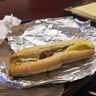 My turkey bacon, egg and cheese breakfast sandwich