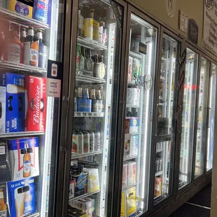 refrigerated refrigerators in a store