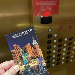 Key card needed to use elevator - extra security!