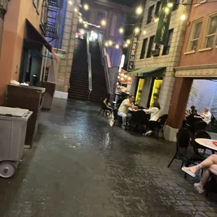 Food court eating area - like back alley