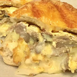 Egg, steak and cheese!
