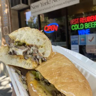 Real Philly Cheesesteak Sandwich