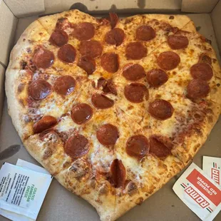 Valentine&apos;s Day pizza