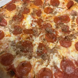 Pepperoni and sausage
