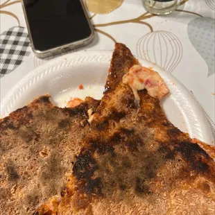 Burned pizza
