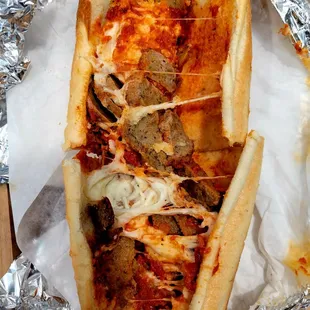 Dec 2021: Food Pic 2 of 2-- 1/2 Meatball Sub loaded w/ meat but lacking sauce (still very good)