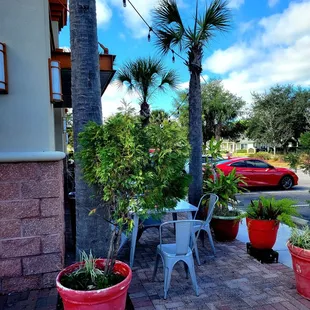 Dec 2021: Exterior Pic 1 of 7-- camouflage for the side tables