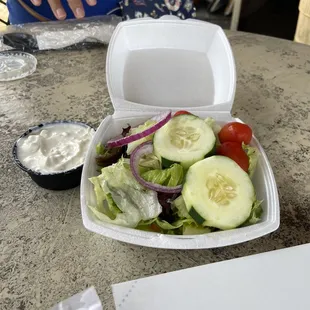 Side salad with blue cheese