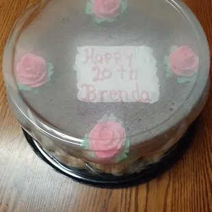 ORDERED JUST A TIRAMISU CAKE WITH WRITTING ONLY, ASSUMED IT WOULD BE FROM THE SAME MATCHING COLORS OF TIRAMISU CAKE!!!