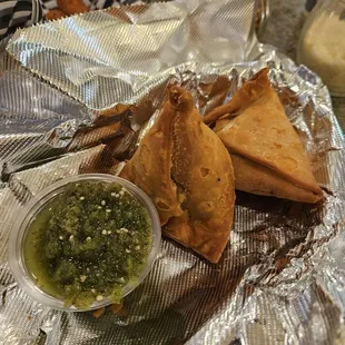 Samosas where fire