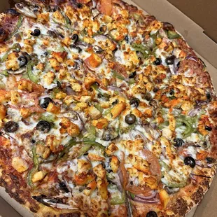 Afghani Pizza with chicken
