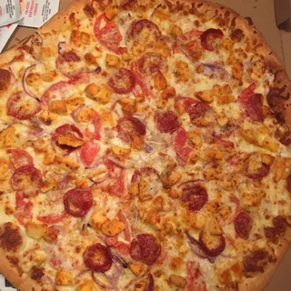 NY Style Garlic Chicken Pizza