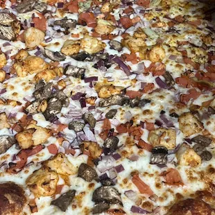 Achari pizza and chicken garlic pizza  yummy