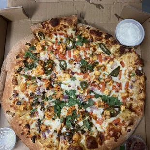 Halle chicken and half paneer