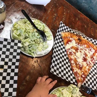 Pizza &amp; Caesar salad