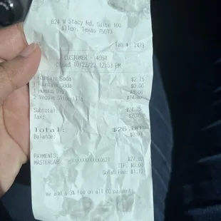 Bill where is says - Veggie Pizza