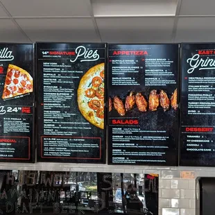 pizza, menu