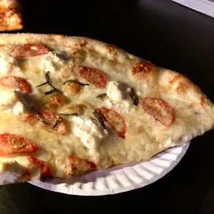 Bianca. Perfect white pie. Fresh and rich with the ricotta dollops.