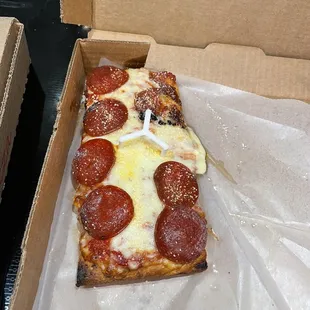 Sicilian Slice was thick and the bottom crust was perfection.