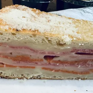 Stuffed Italian slice - pepperoni, ham, salami &amp; mozarella. Topped with butter &amp; parm. Delicious!