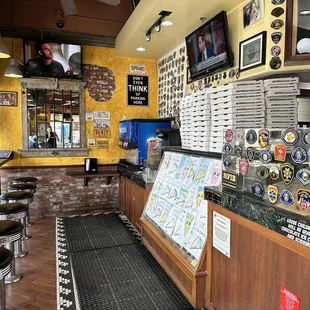 Window seating area next to ordering counter