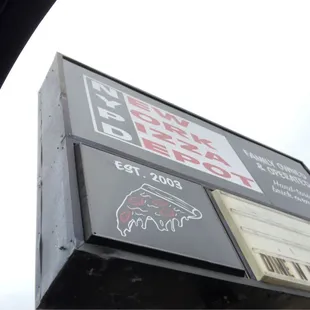 Signage view from my car (parked at the far end of the lot)