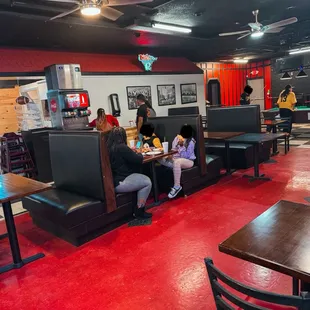 Poor table and eating area