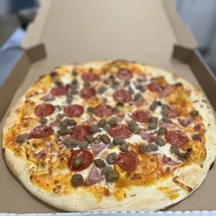 a pizza in a box